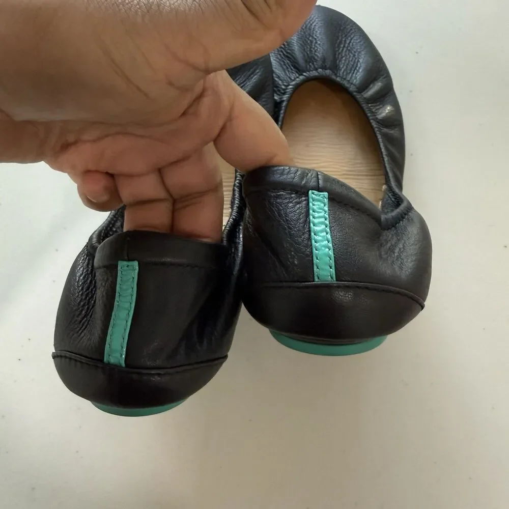 Tieks By Gravieli Matte Black Leather Comfort Shoes Sz 7 Classic Quite Luxury